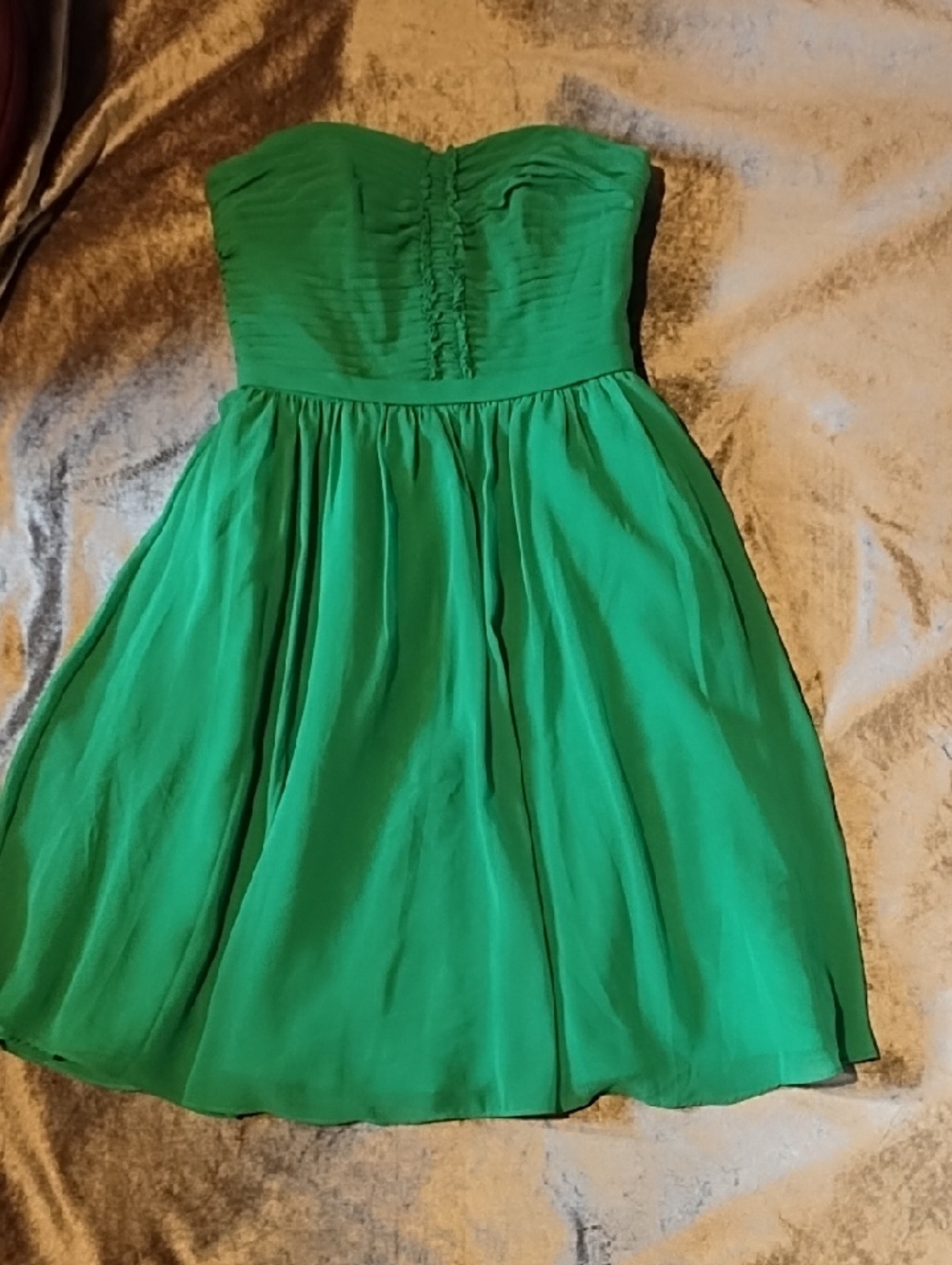 Alfred Angelo Strapless Green Chiffon Cocktail Dress Like New Size 6. Gorgeous.